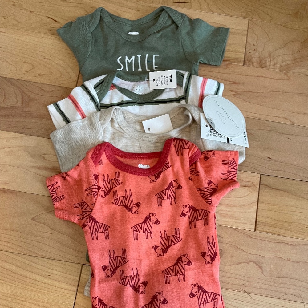 4 Pack Koala Baby Onesies, Size 0-3M